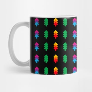 Colorful fir trees pattern, version two Mug